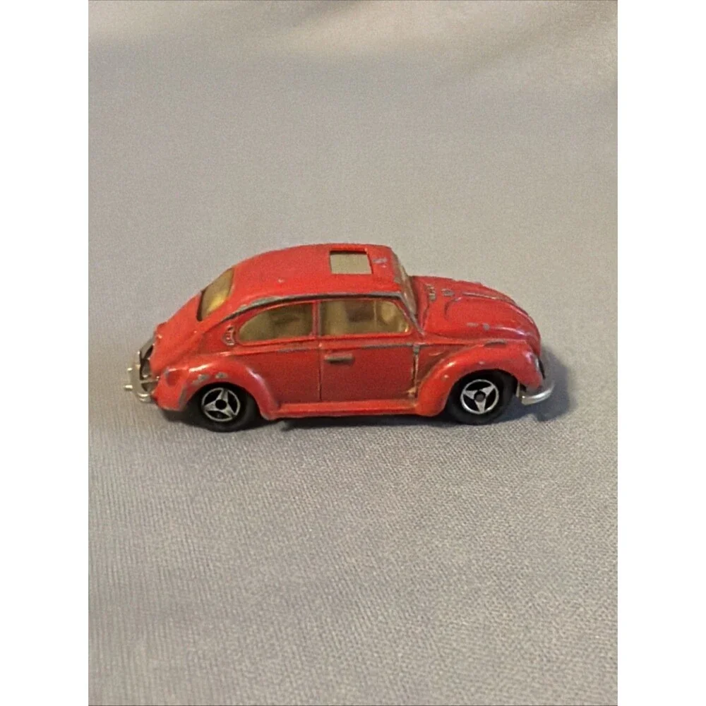 Majorette Vintage No202 VW Volkswagen Beetle 1302 Red Made France Majorette